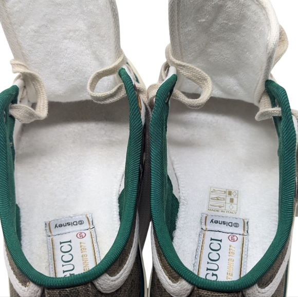 Gucci x Disney Mickey Mouse 1977 GG Sneakers Tennis Shoes Size EU 37.5 / 7.5 / 8 - Picture 10 of 16